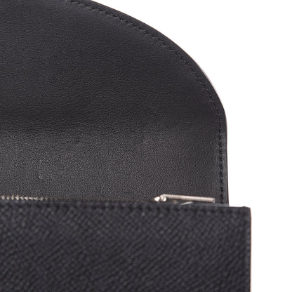 Celine Grained Calfskin Large Trotteur Multifunction Flap Wallet Black 8 of 8