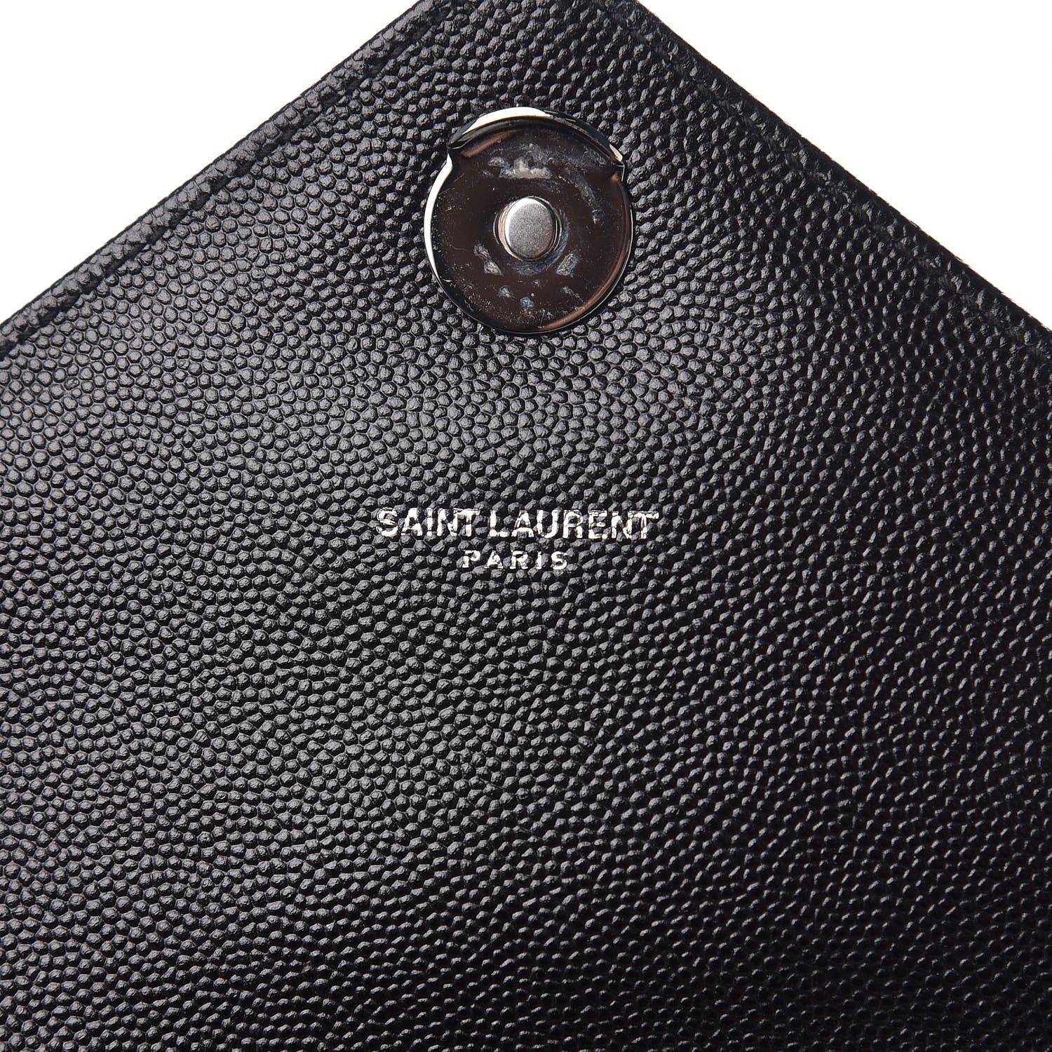 Saint Laurent Grain De Poudre Textured Mixed Matelasse Triquilt Medium Monogram Satchel Black 6 of 12