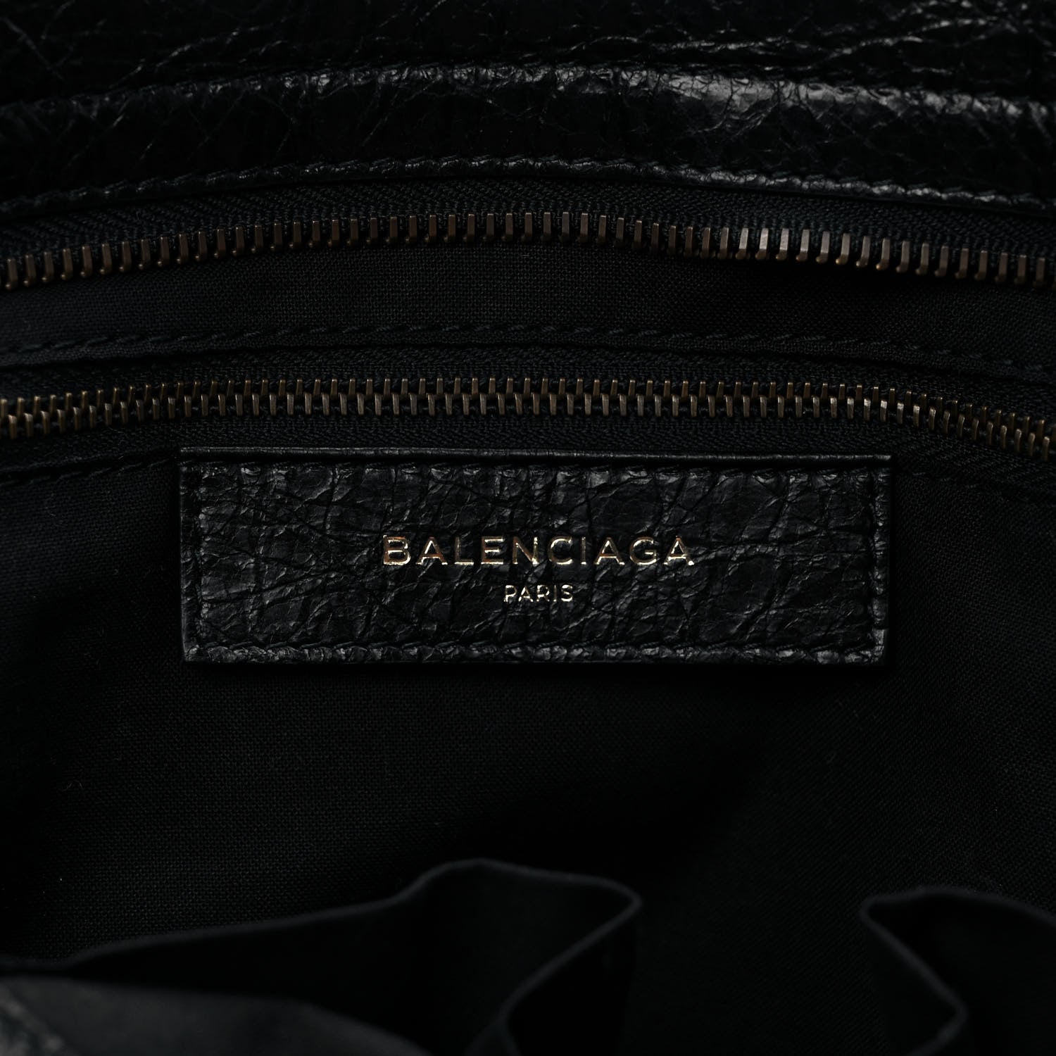 Balenciaga Agneau Classic Hardware City Logo Strap Black White 9 of 21