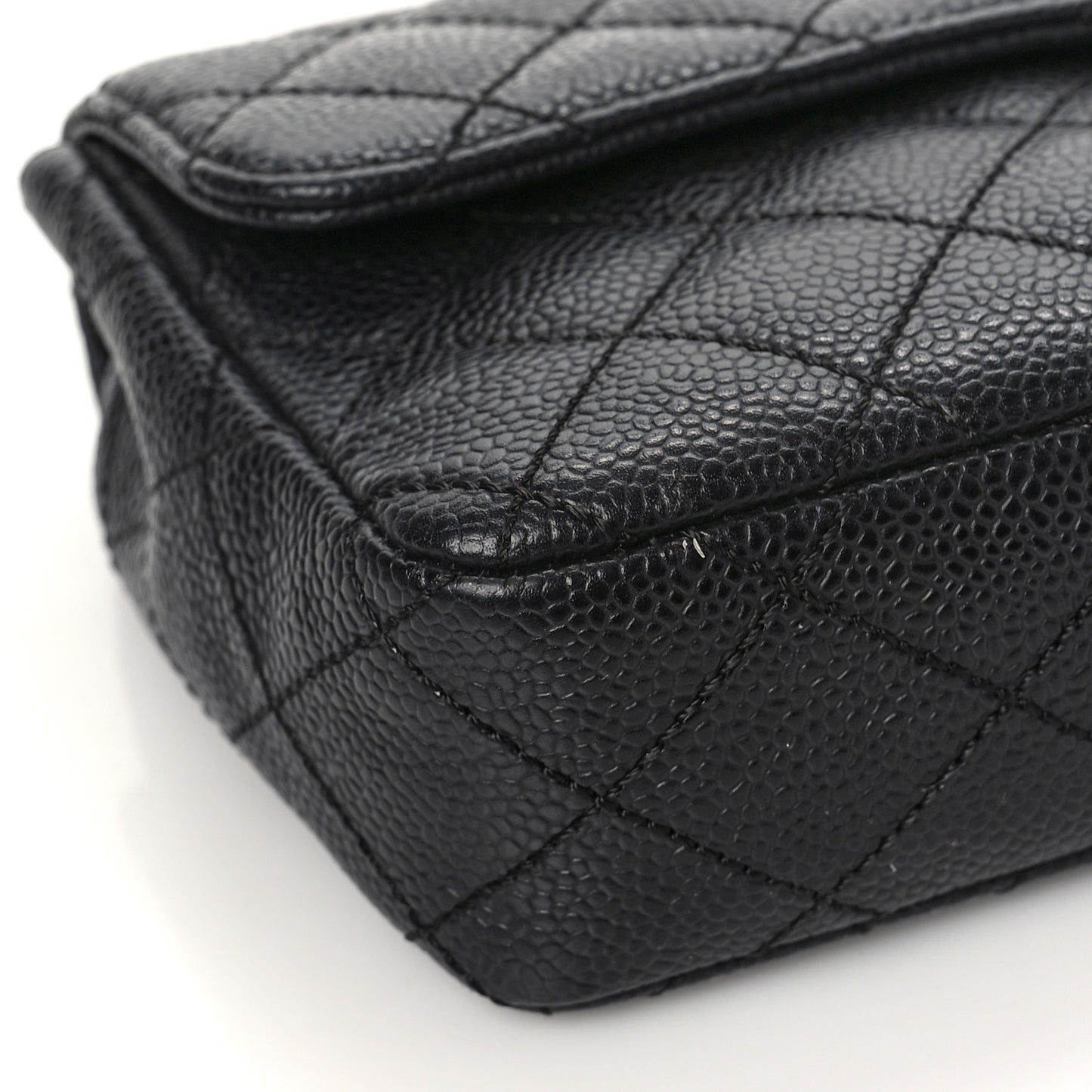 Caviar Quilted East West Flap Black