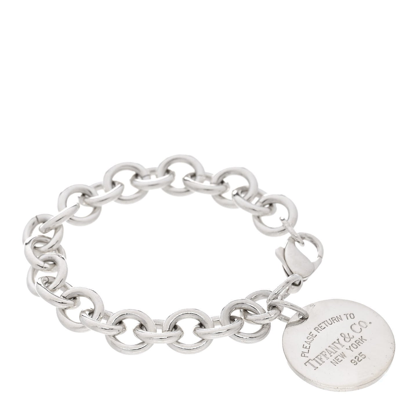 Sterling Silver Return to Tiffany Round Tag Charm Bracelet