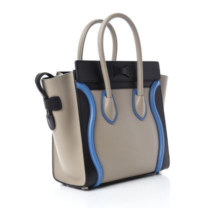 Celine Shiny Smooth Calfskin Micro Tri-Color Luggage Quartz 3 of 10