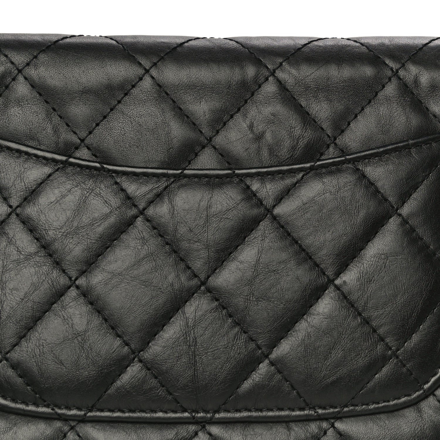Chanel Aged Calfskin Quilted Reissue Wallet On Chain WOC Black 23 of 27