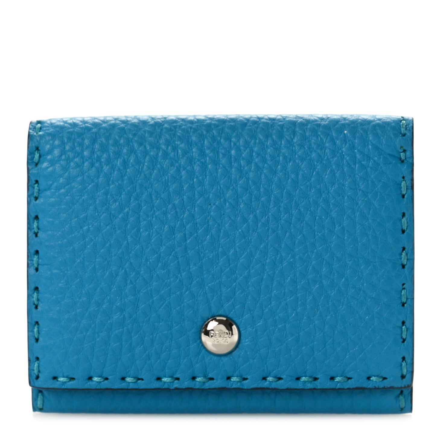 Cuoio Romano Selleria Card Holder Turquoise