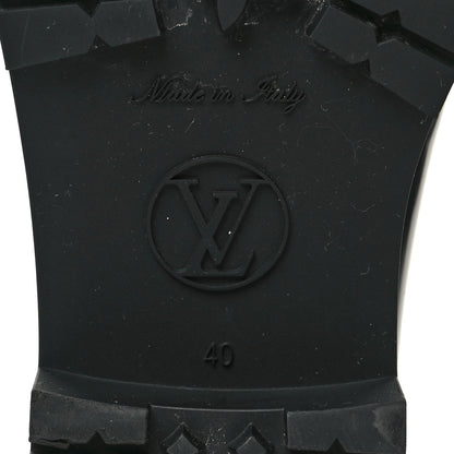 Louis Vuitton Rubber Embossed Monogram Splash Rain Short Boots 40 Black 6 of 9