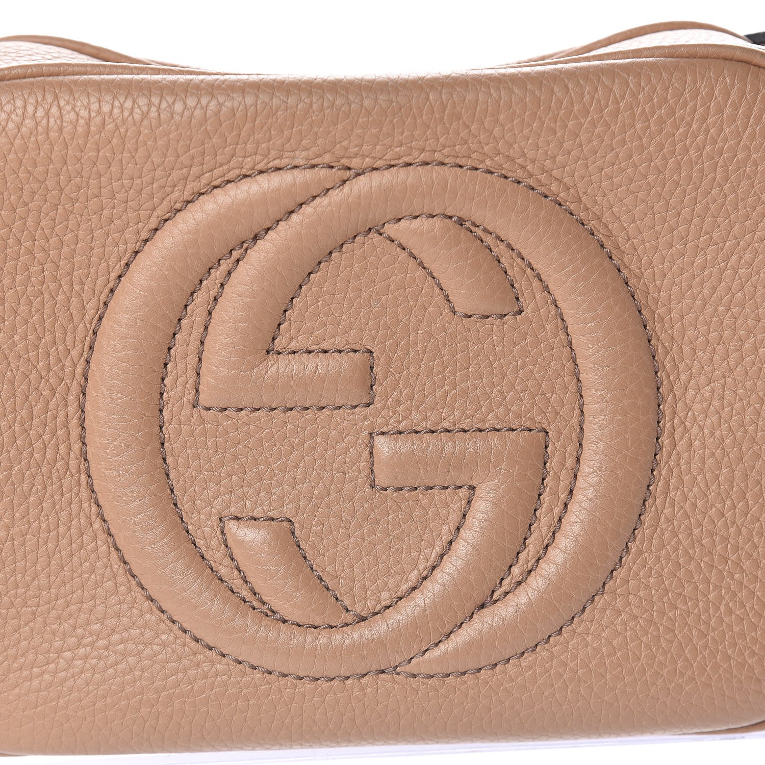 Gucci Pebbled Calfskin Small Soho Disco Bag Camelia 10 of 10