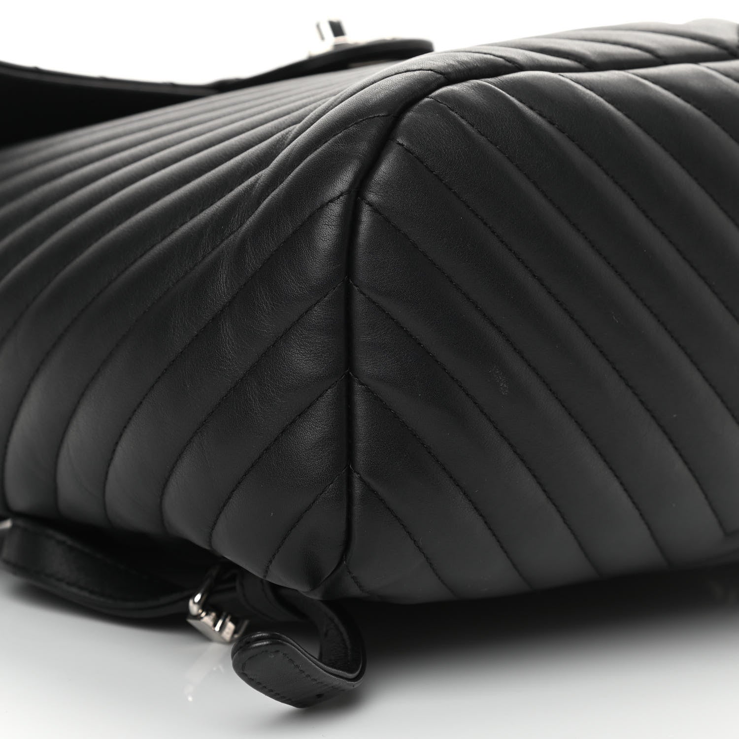 Chanel Calfskin Chevron Quilted Large Urban Spirit Backpack Black 8 of 16
