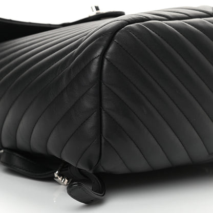 Chanel Calfskin Chevron Quilted Large Urban Spirit Backpack Black 8 of 16