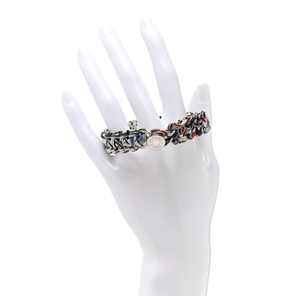 Hermes Silk Twill Kid Bracelet White Multicolor 2 of 4