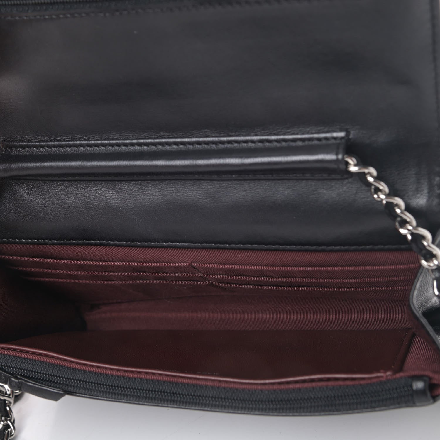 Chanel Lambskin Quilted Wallet On Chain WOC Black 4 of 4