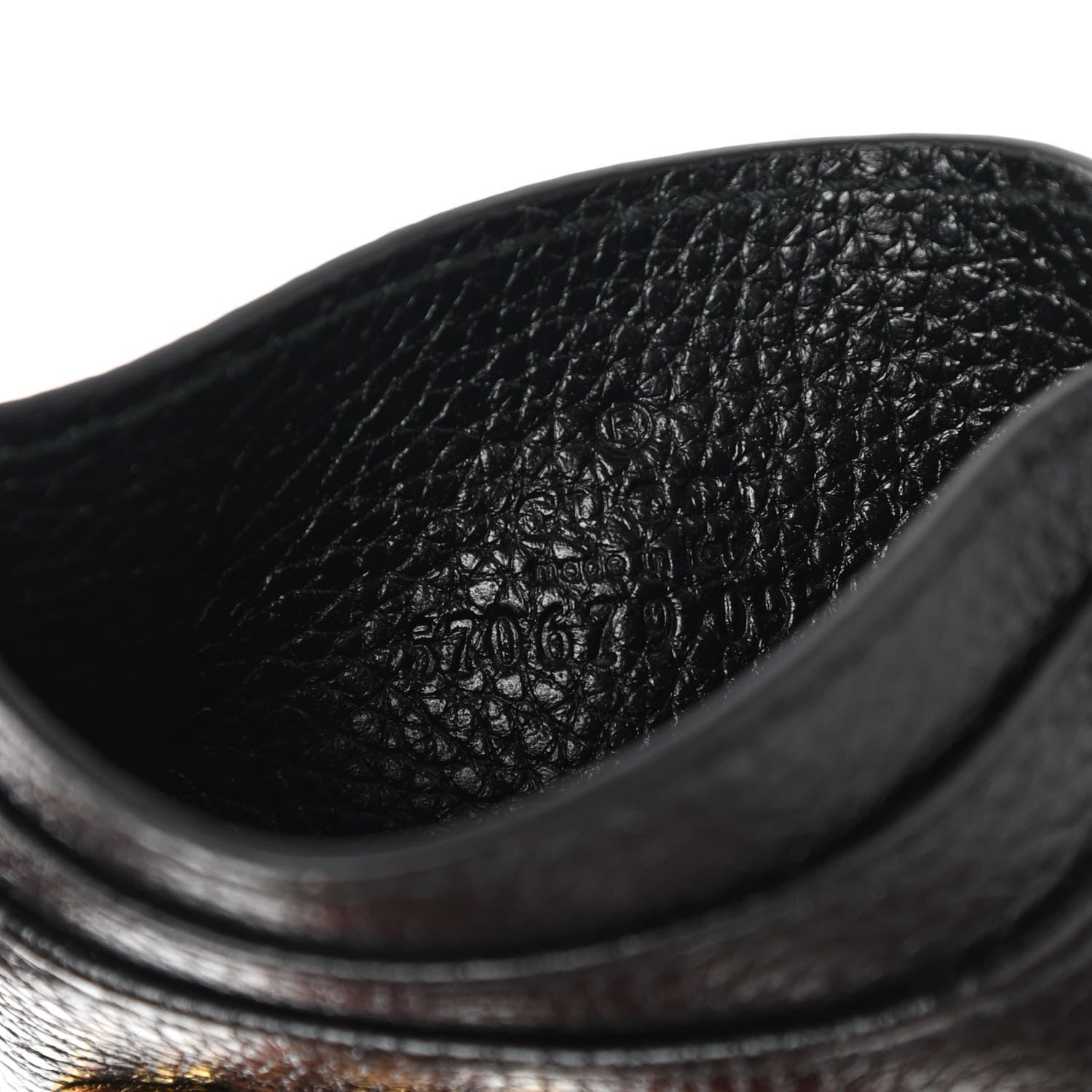 Gucci Grainy Calfskin Zumi Card Holder Black 6 of 6