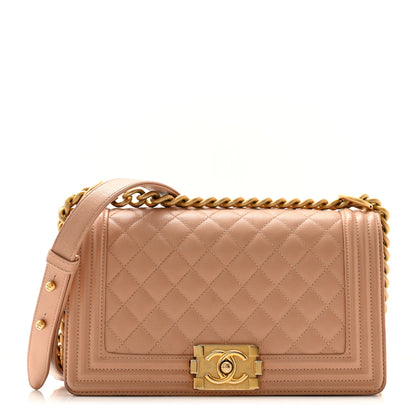 Chanel Caviar Quilted Medium Boy Flap Beige 1 of 11