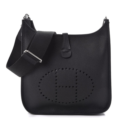 Hermes Taurillon Clemence Evelyne III PM Black 1 of 7