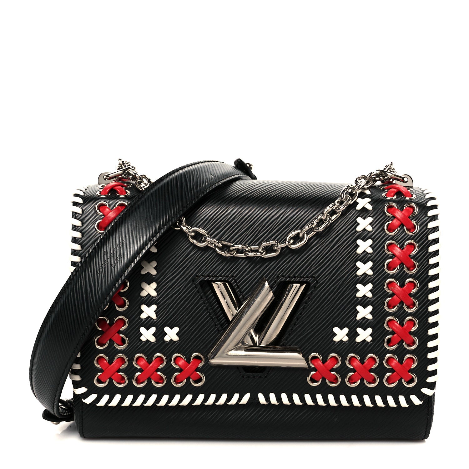 Louis Vuitton Epi Embroidered Twist Shoulder Bag MM  Black 1 of 11