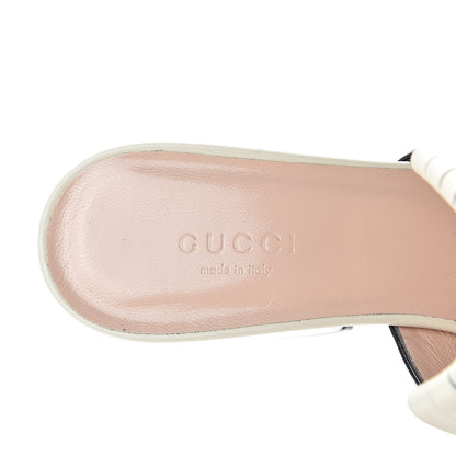 Gucci Malaga Kid GG Marmont Fringe 75mm Slide Sandals 37 Mystic White 8 of 9
