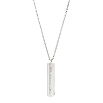 Tiffany Sterling Silver 1837 Bar Pendant Necklace 1 of 4