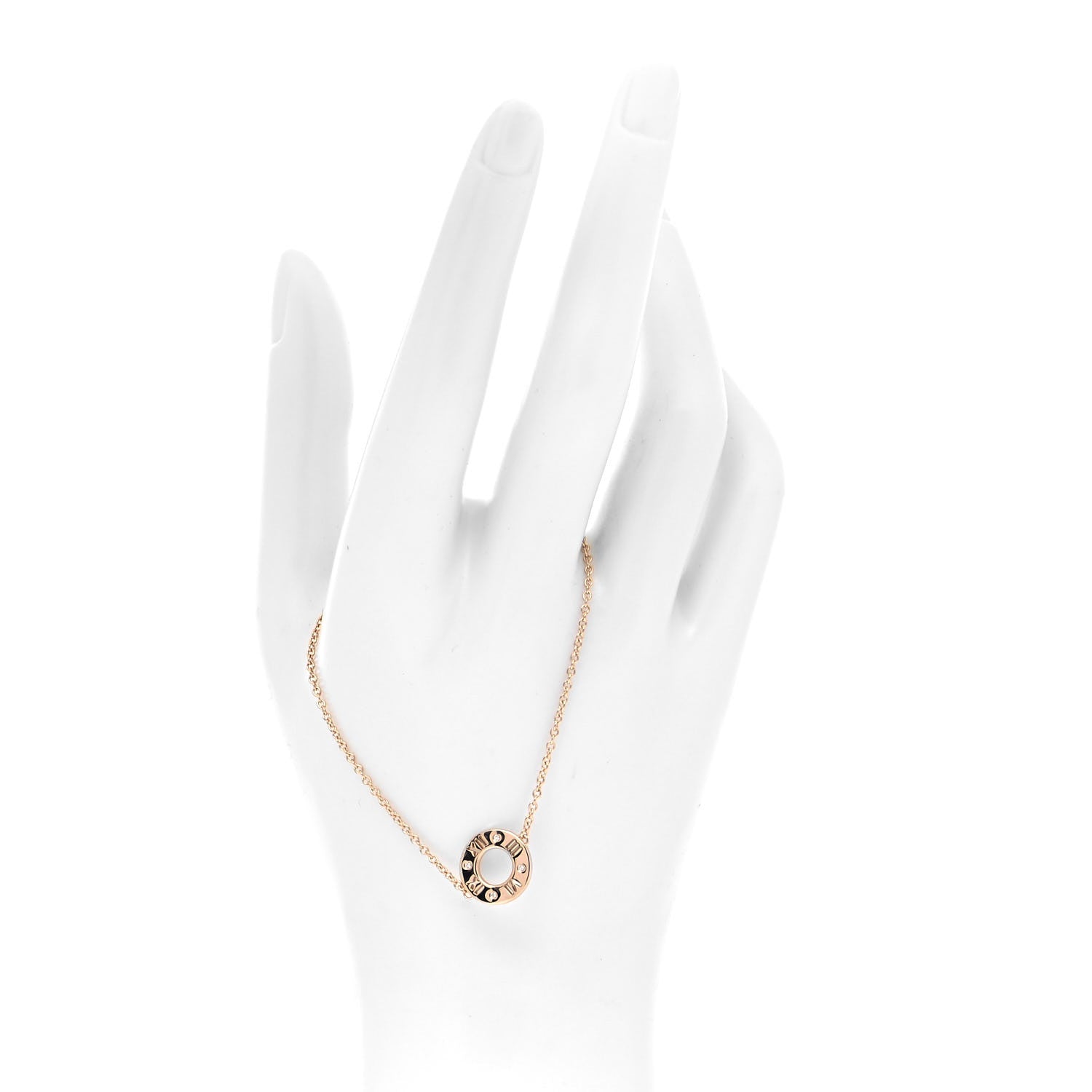 Tiffany 18K Rose Gold Diamond Atlas Pierced Bracelet 2 of 7