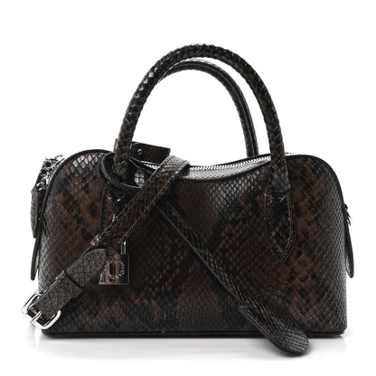 Stella McCartney Faux Snake Print Ryder Crossbody Bag Espresso 1 of 10