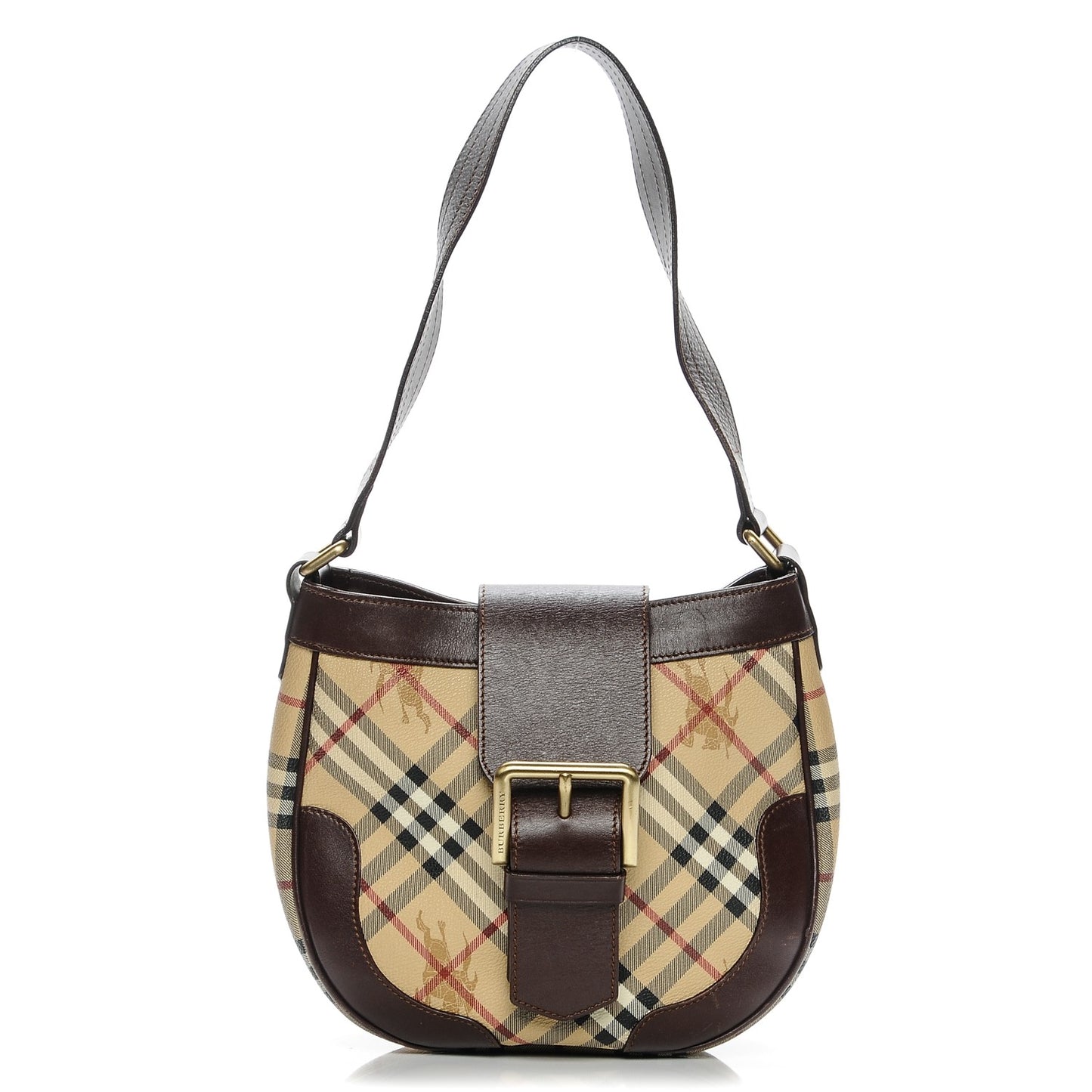 Haymarket Check Buckle Shoulder Bag