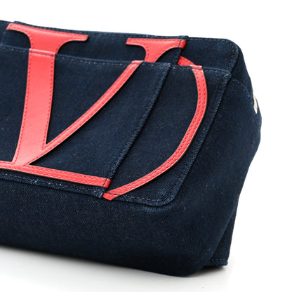 Valentino Garavani Denim Vlogo Belt Bag Blue Red 9 of 9