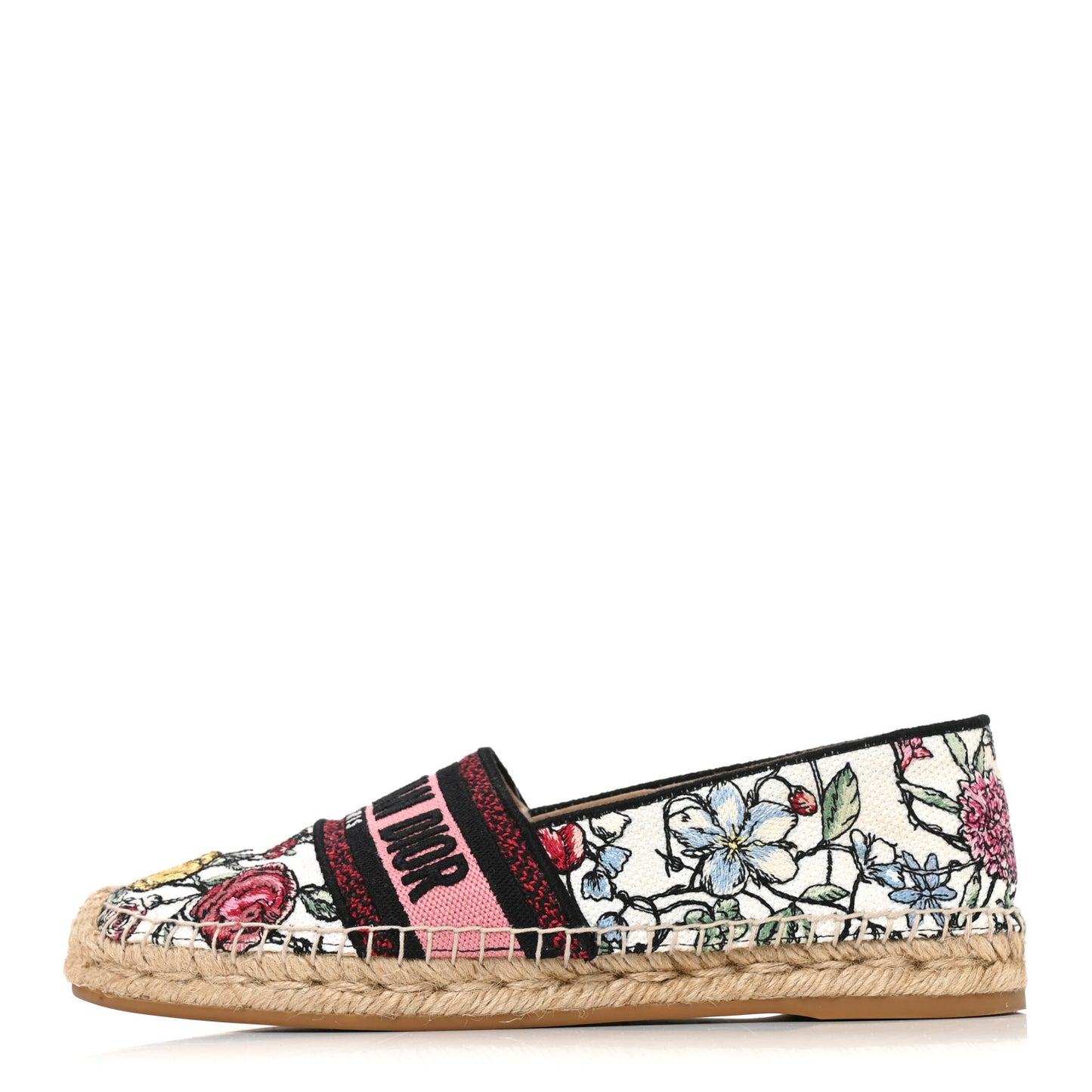 Canvas Embroidered Florilegio Granville Espadrille 38 Multicolor