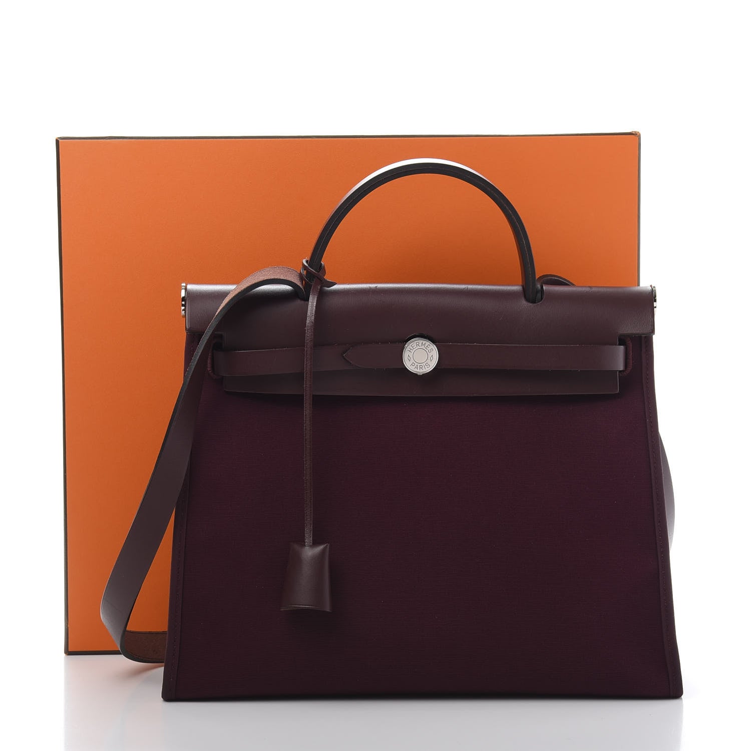 Hermes Vache Hunter Toile Officier Herbag Zip 31 PM Prune 16 of 16