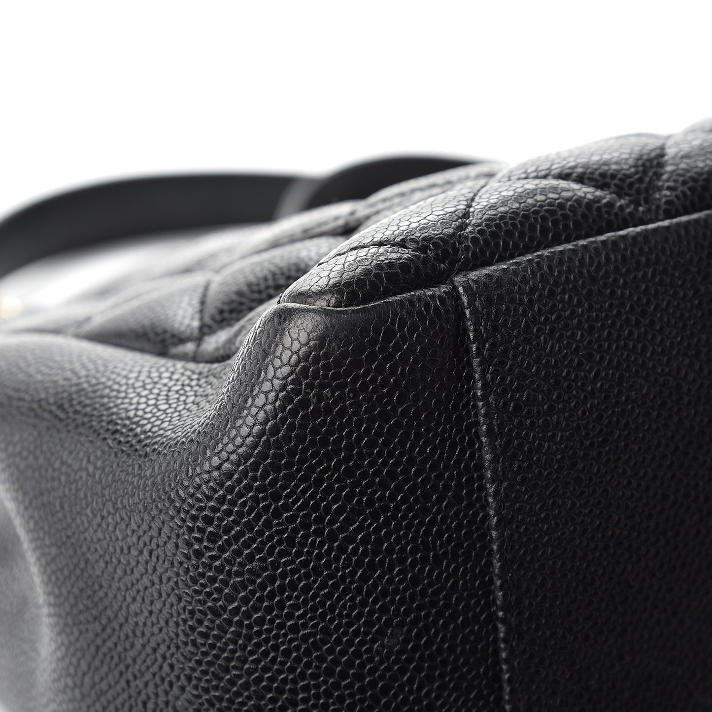 Caviar Quilted Grand Shopping Tote GST Black