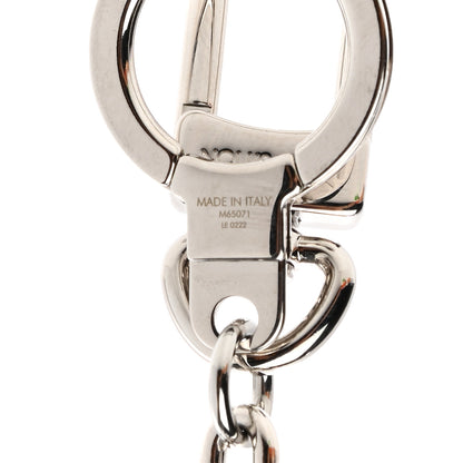 Louis Vuitton Metal Palladiium Finish LV Initiales Bag Charm Key Holder Silver 4 of 5