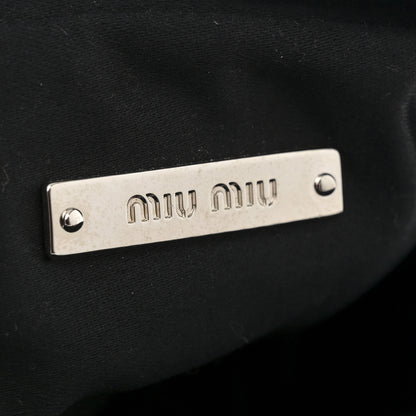 Miu Miu Vitello Lux Matelasse Double Zip Chain Crossbody Bag Oceano 7 of 10