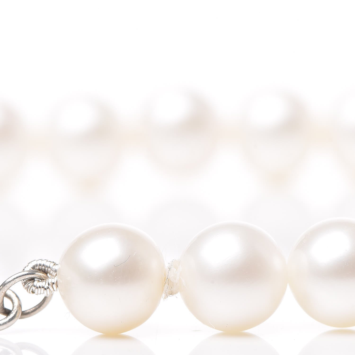 Tiffany Sterling Silver Freshwater Pearl 6-7mm Ziegfeld Necklace 7 of 8