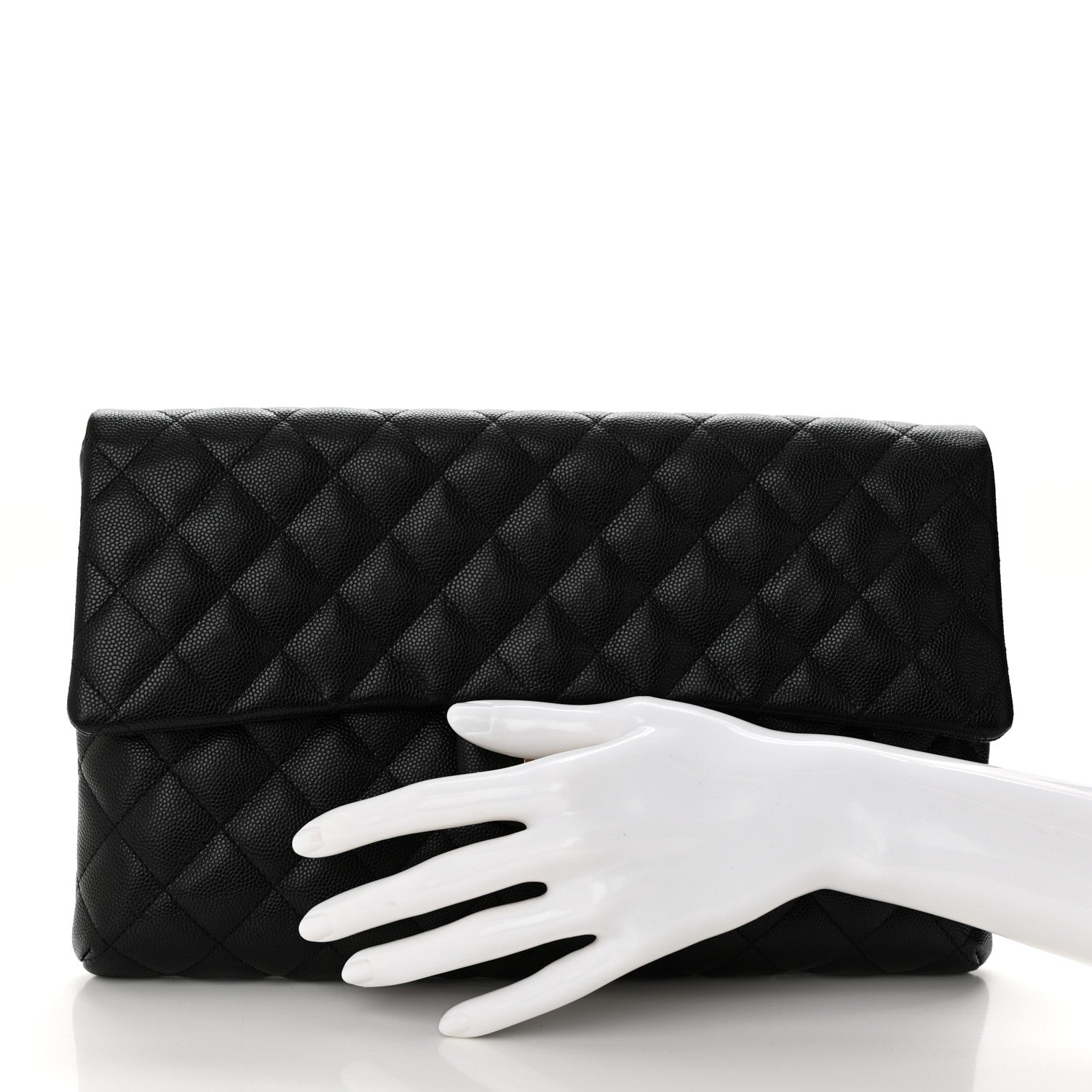 Chanel Caviar Quilted Flap Clutch Black 2 of 11