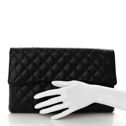 Chanel Caviar Quilted Flap Clutch Black 2 of 11
