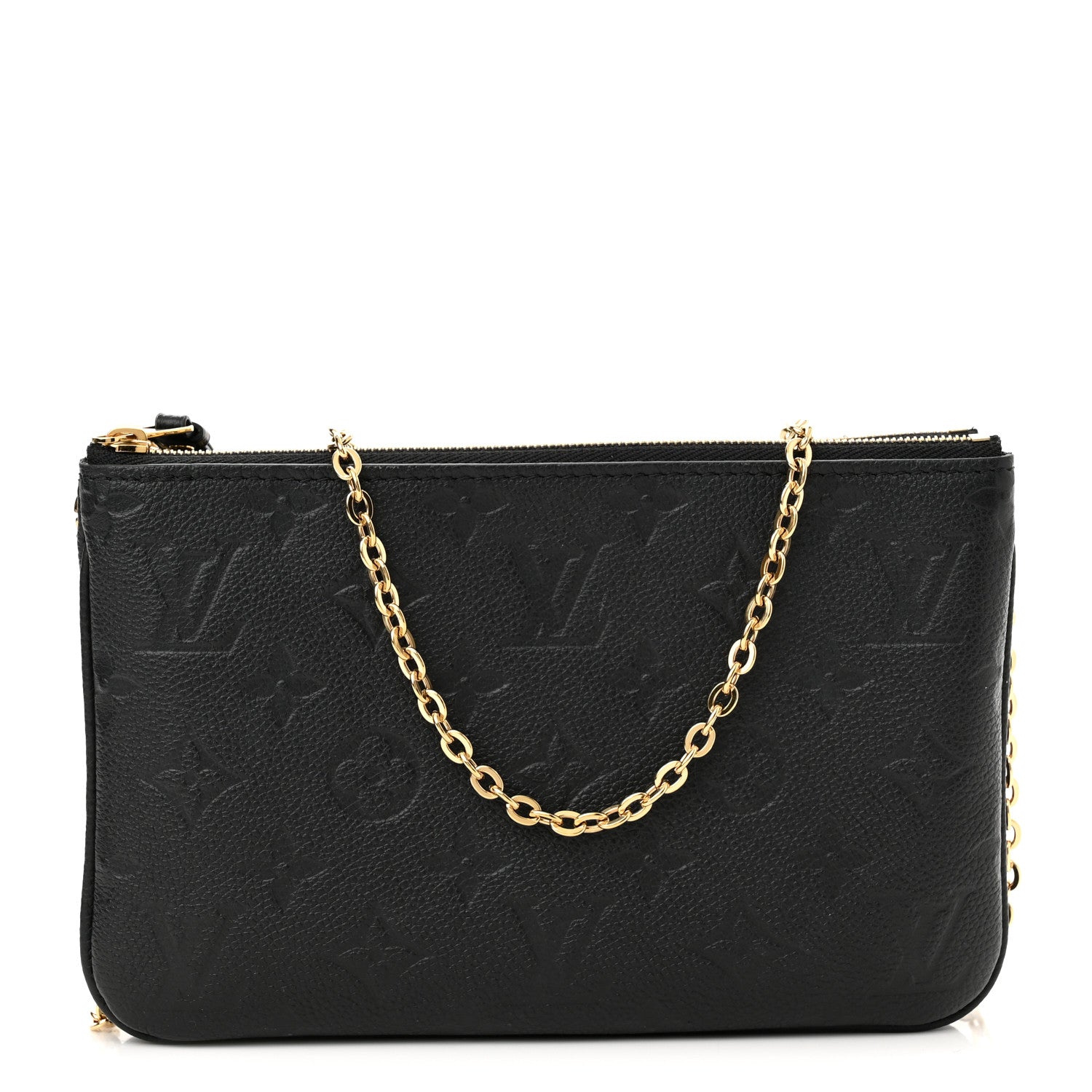 Louis Vuitton Empreinte Double Zip Pochette Black 1 of 10