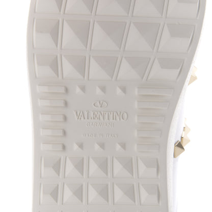 Valentino Garavani Calfskin Rockstud Untitled Open Sneakers 37.5 White 8 of 10