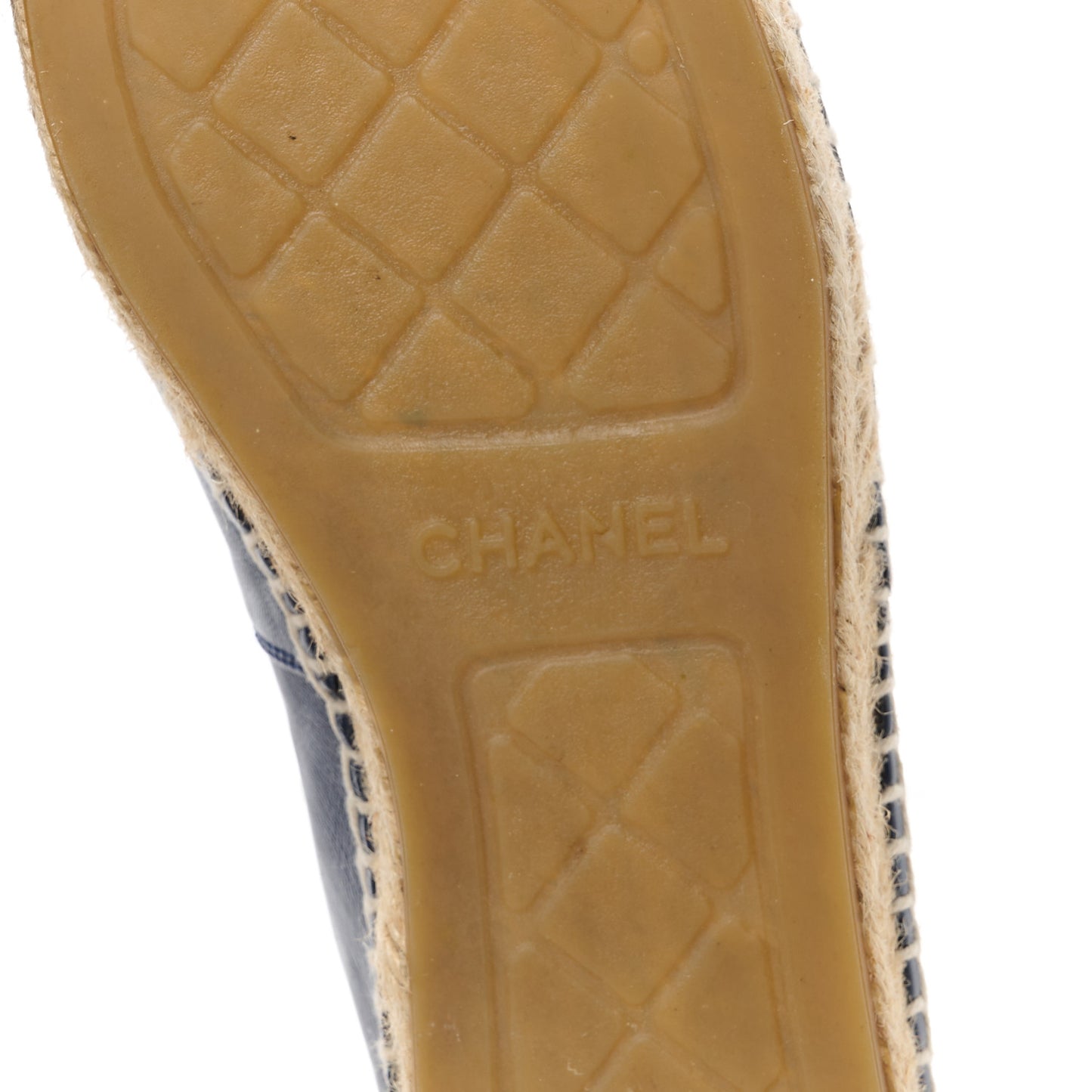 Lambskin CC Espadrilles 38 Navy Black