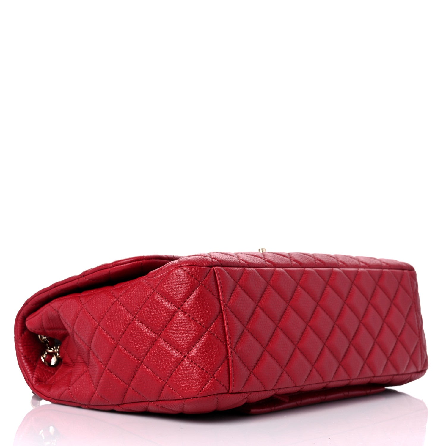 Chanel Calfskin Quilted Small XXL Travel Flap Bag Red 4 of 11