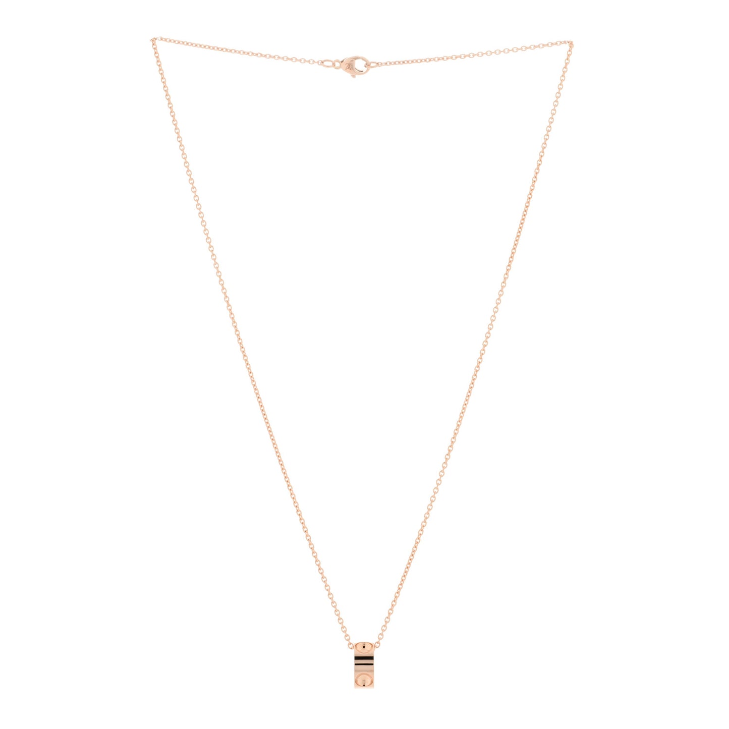 18K Pink Gold Empreinte Pendant Necklace