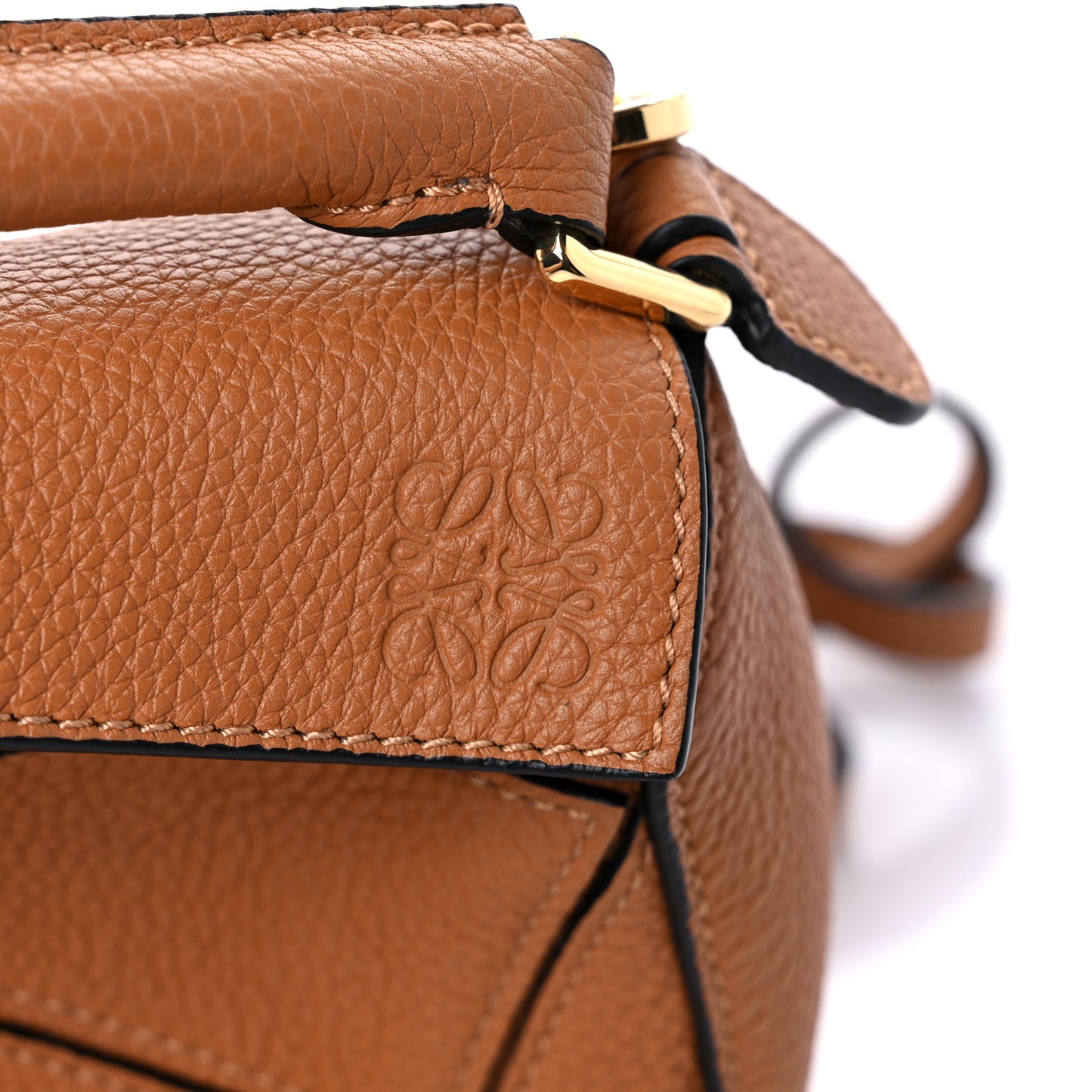 Calfskin Mini Puzzle Bag Light Caramel