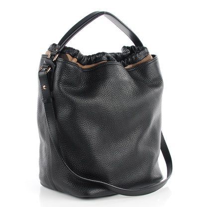Burberry Grainy Calf Bucket Shoulder Bag Black 4 of 10