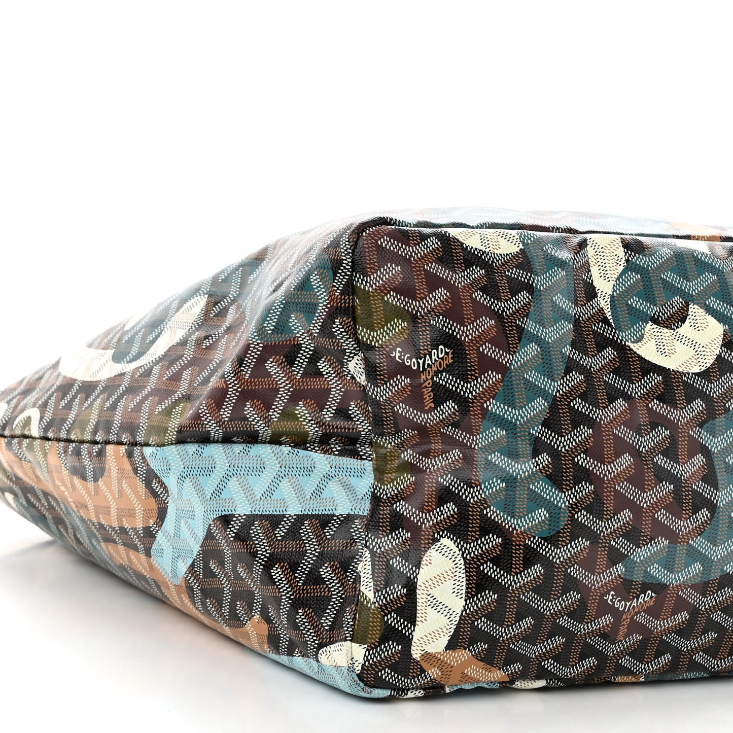 Goyardine Saint Louis Lettres Camouflage GM Black Blue