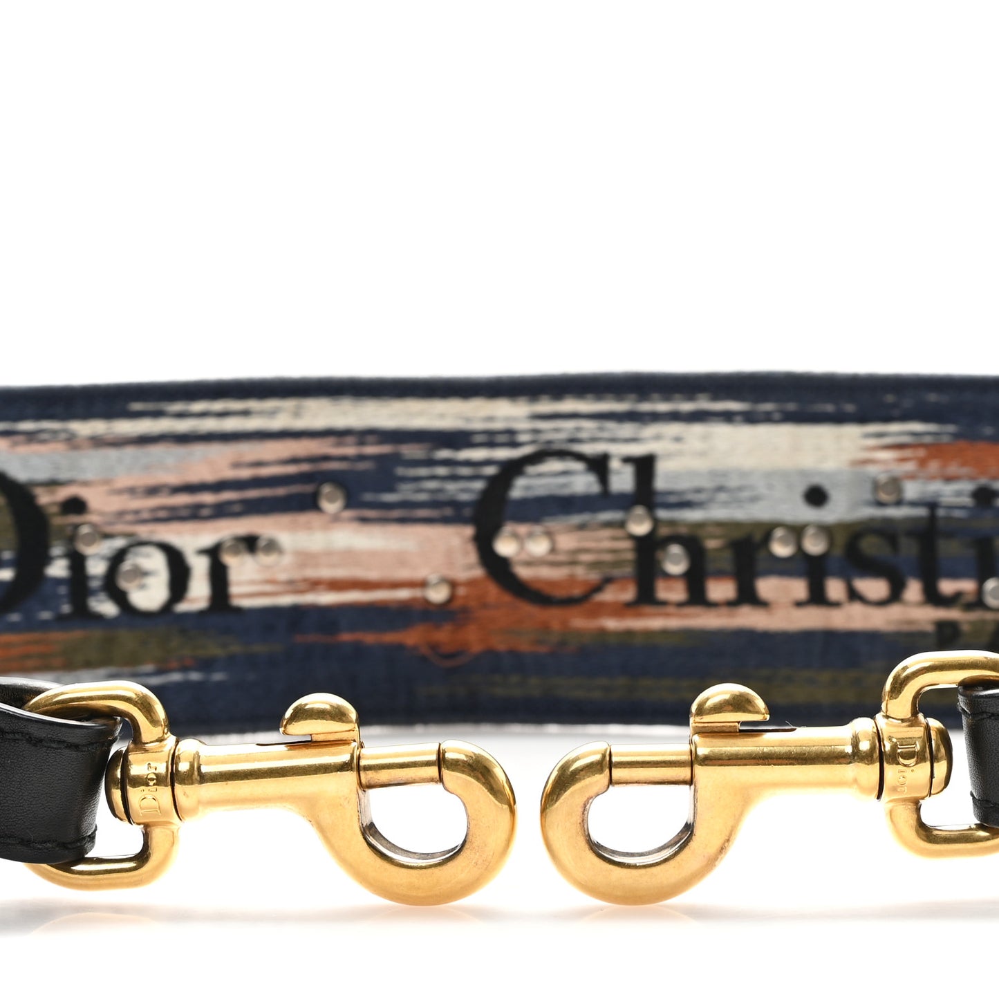 Canvas Embroidered Studded KaleiDiorscopic Shoulder Strap Multicolor