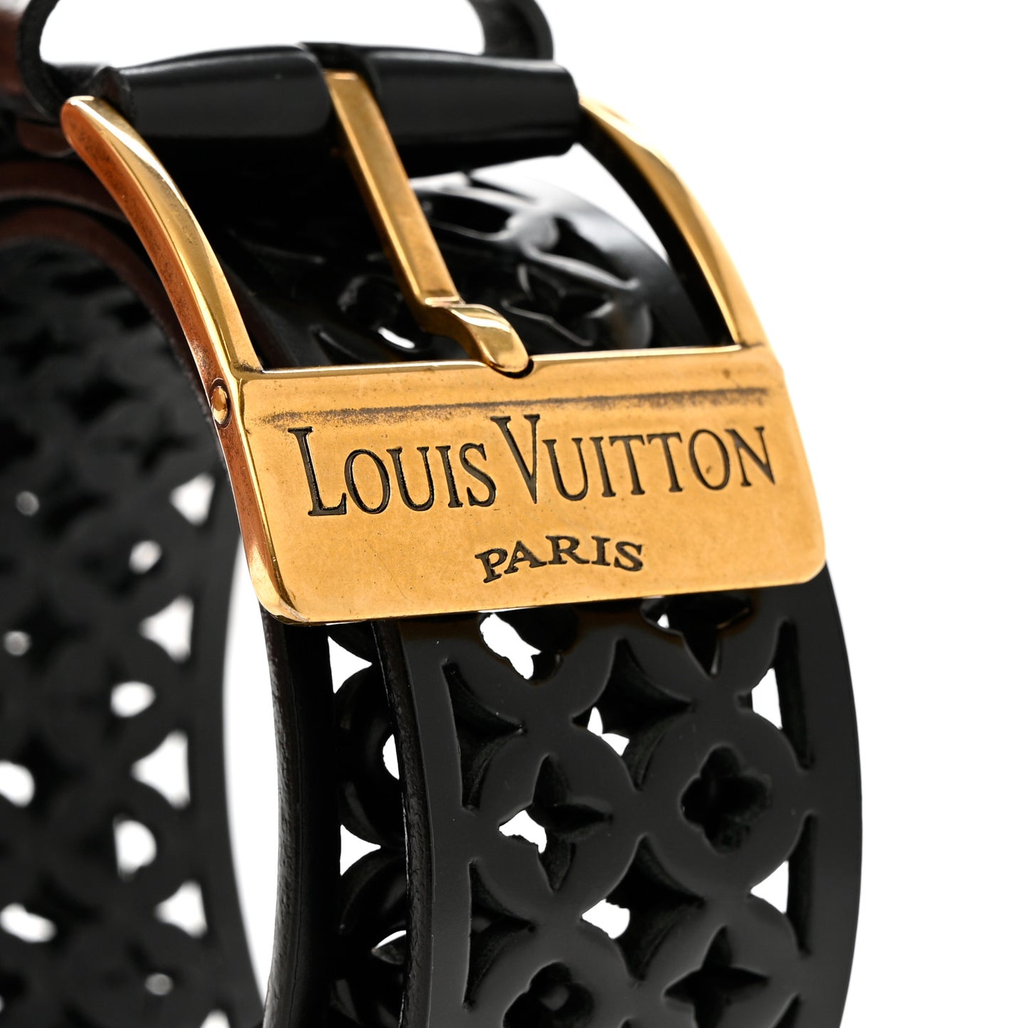 Calfskin Perforated Laser Cut Belt 80 32 Black