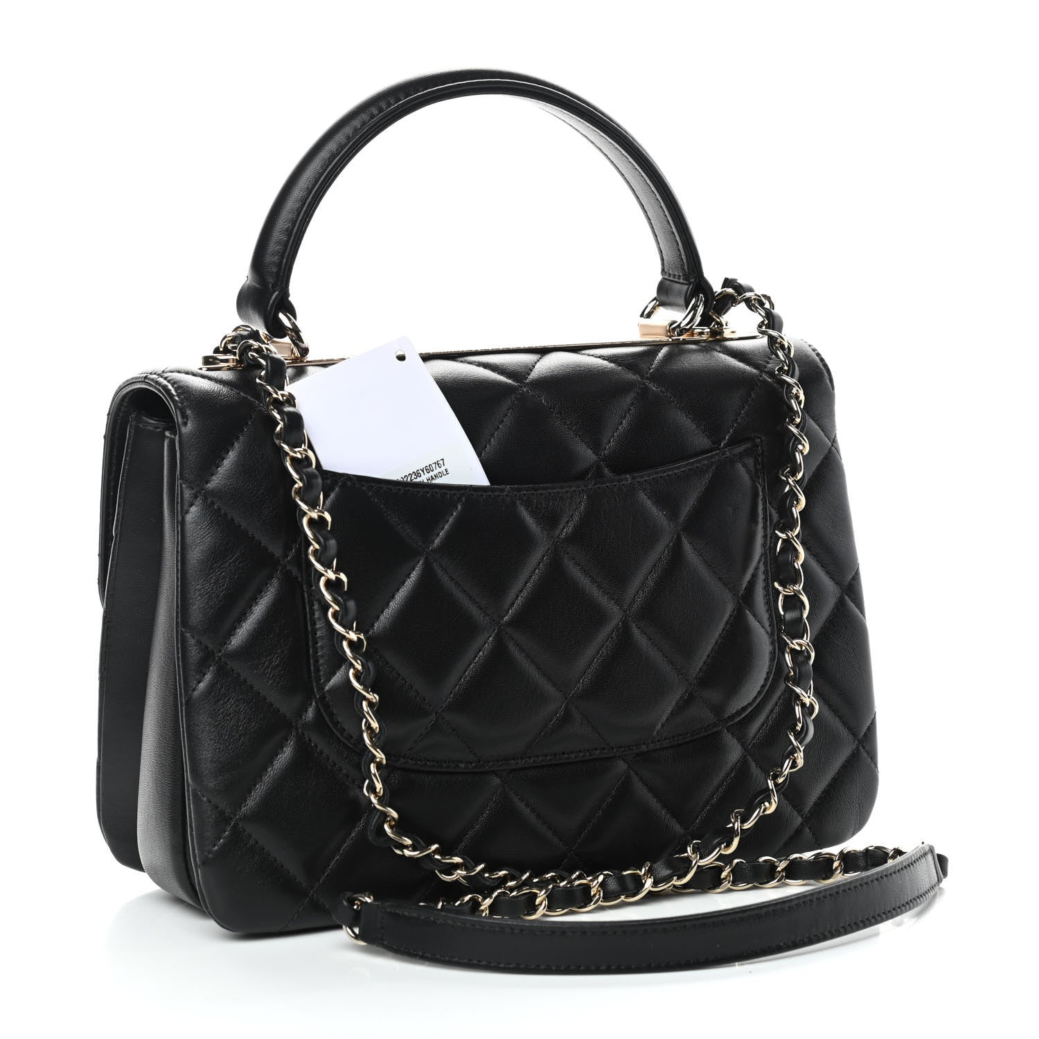 Chanel Lambskin Quilted Small Trendy CC Dual Handle Flap Bag Black 3 of 11