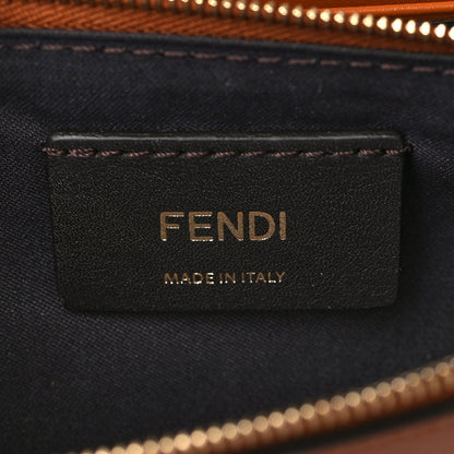 Fendi Vitello King Tamponato Logo Embossed Medium Wallet On Chain Cuoio 6 of 7