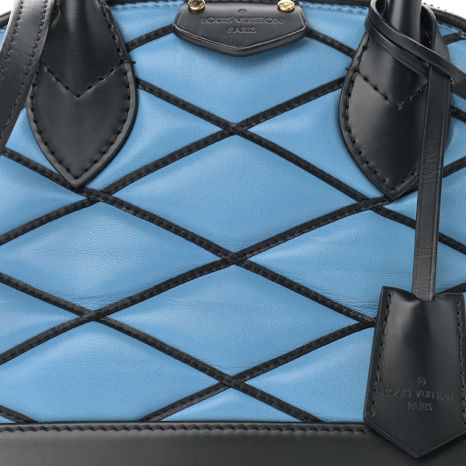 Louis Vuitton Lambskin Malletage Alma BB Bleuet 8 of 11