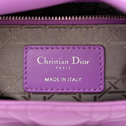 Christian Dior Lambskin Cannage Mini Lady Dior Purple 6 of 12