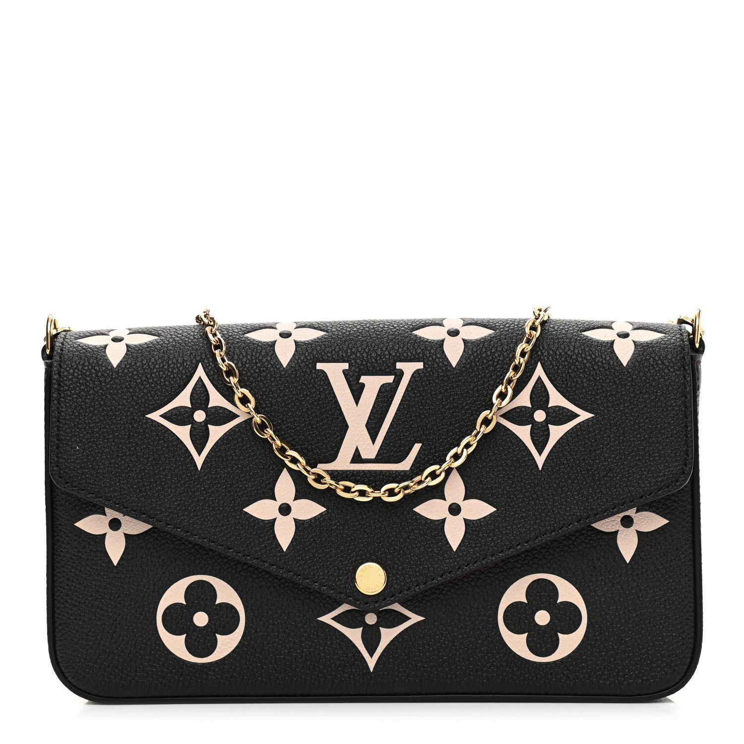 Louis Vuitton Empreinte Monogram Giant Felicie Pochette Black Beige 3 of 7