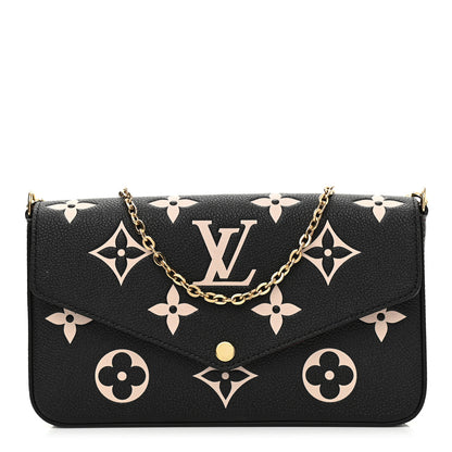 Louis Vuitton Empreinte Monogram Giant Felicie Pochette Black Beige 3 of 7