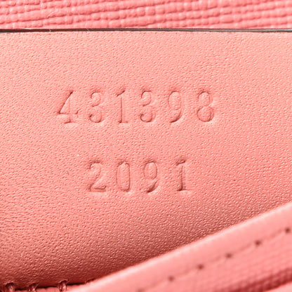 Gucci GG Supreme Monogram Face Embroidered Card Case Wallet Pink 7 of 8