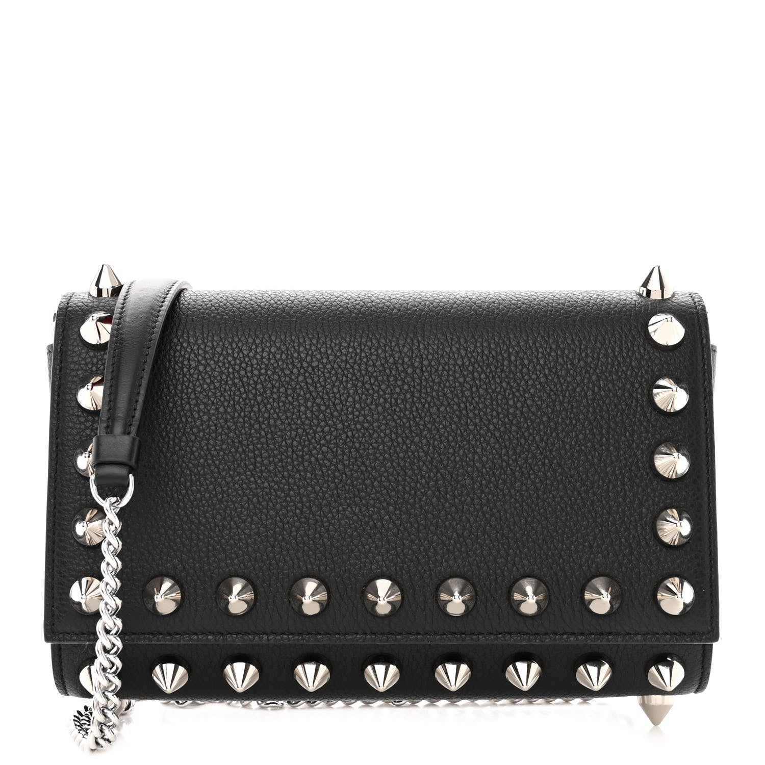 Christian Louboutin Calfskin Empire Maxi Spikes Paloma Clutch Black 1 of 11